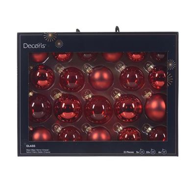 Weihnachtskugeln - Glasmix, 5 - 7 cm