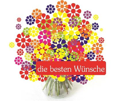 Überraschung mit den besten Wünschen