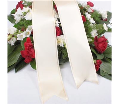 Trauerschleife in Creme Trauerschleife in Creme